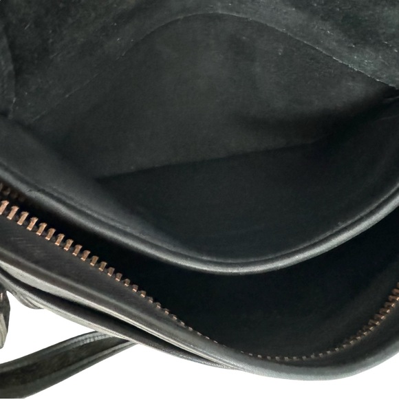 Coach Vintage Leather Flap Shoulder Bag Black Y2K Messenger Bag Women’s - Picture 15 of 17